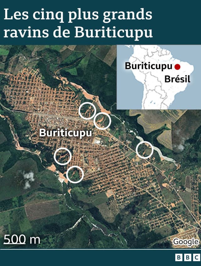 Image satellite annotée de Buriticupu