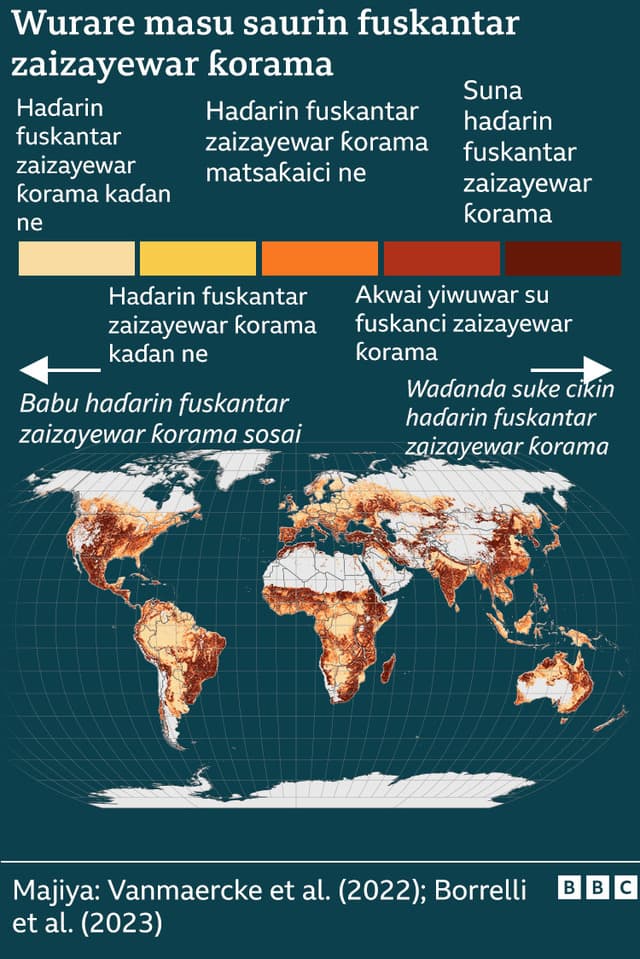 Taswirar duniya da ke nuna zaizayar ƙasa