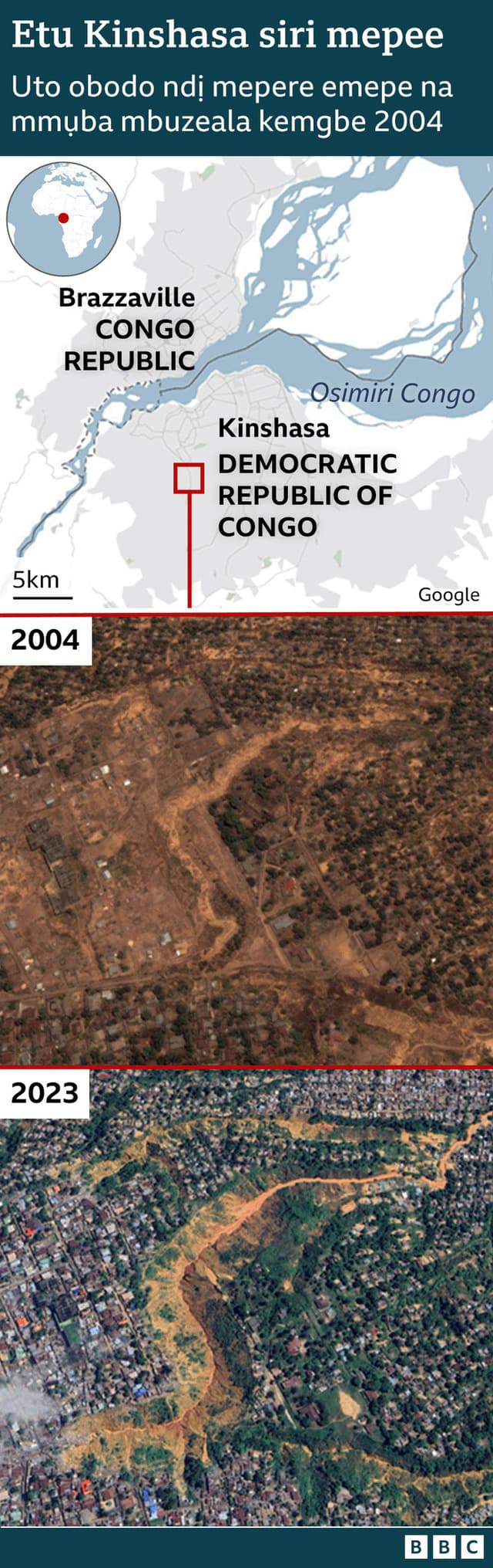 Ihe nchọta Kinshasa na onyonyo satịlaịtị nke afọ 2014 na afọ 2022