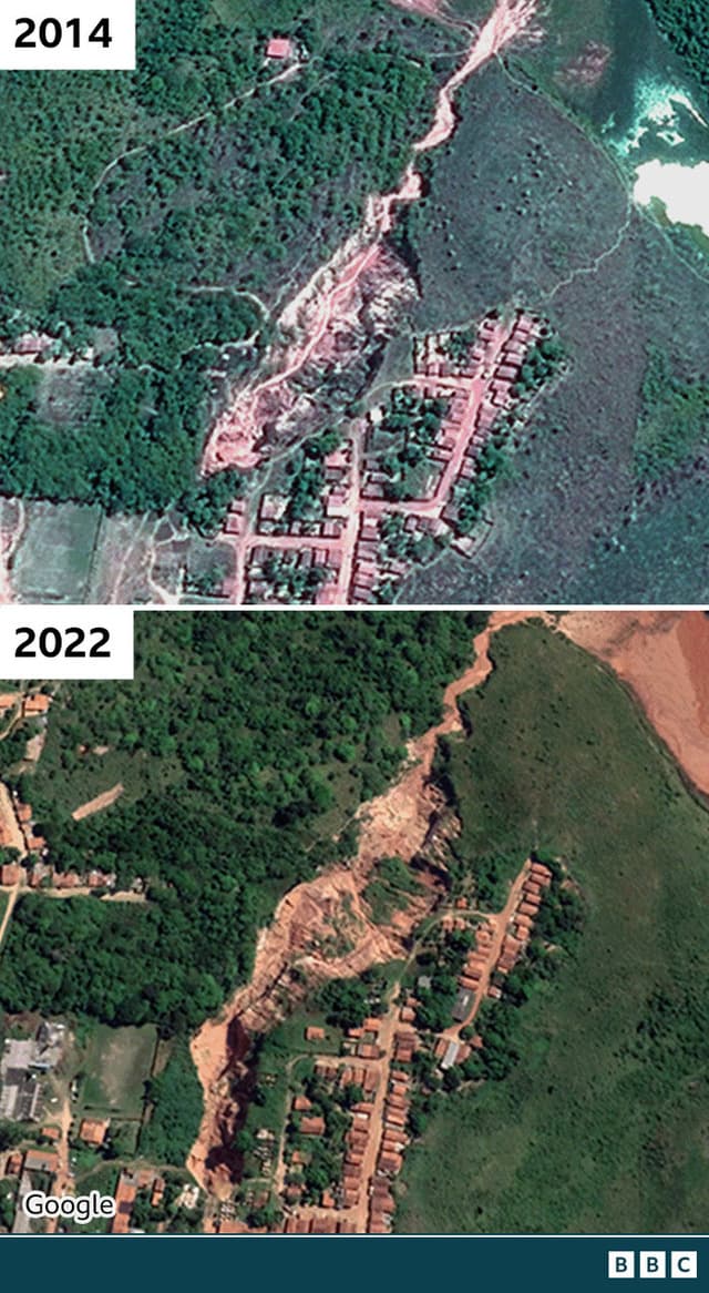 Foto si satalaịt na-egosi mbuze Briticupu n'afọ 2014 nakwa 2022