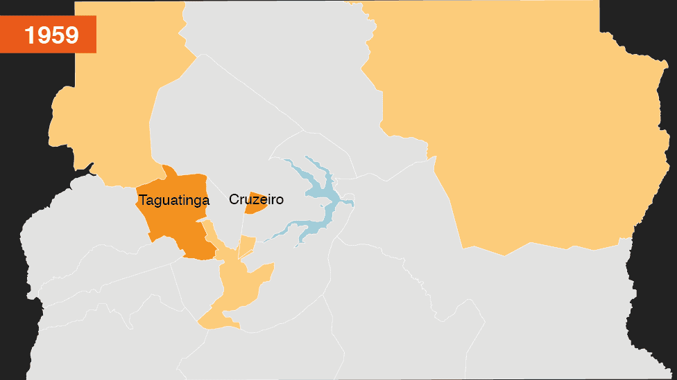 Mapa del Distrito Federal en 1959