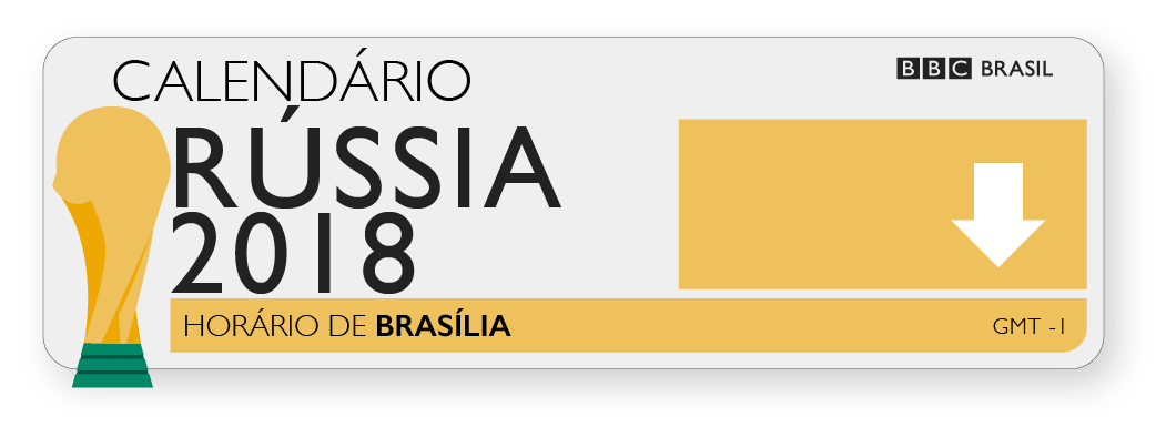 Baixe aqui a tabela de jogos da Copa da Rússia 2018 no horário de Brasília