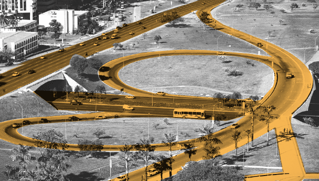 Vista aérea de tesourinha de Brasília