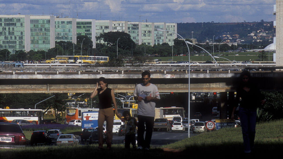 Engarrafamento em Brasília em 1990