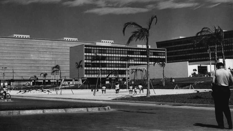Superquadra em Brasília em 1970