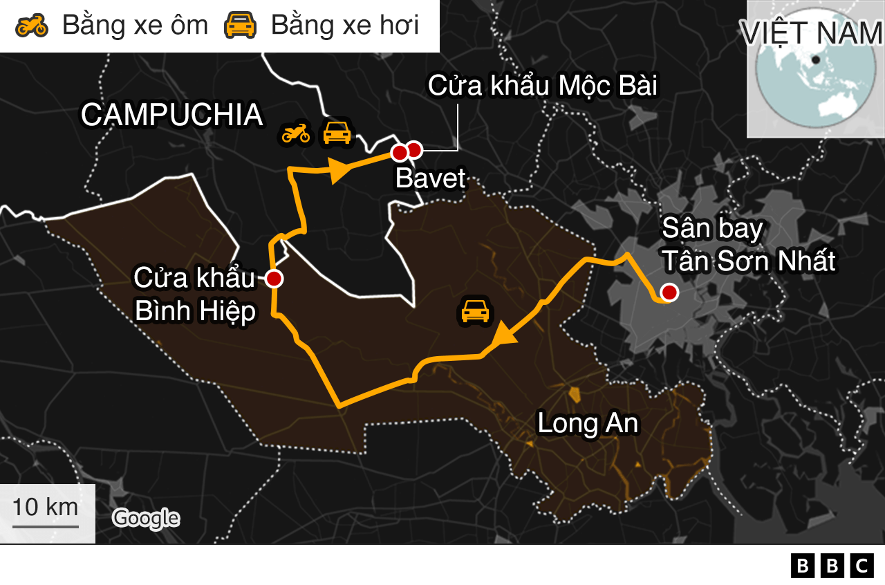 Bản đồ thành phố Bavet