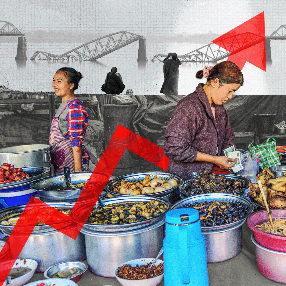 မြန်မာကငွေကြေးဖောင်းပွမှုအကြောင်းသရုပ်ပြပုံ