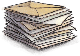 चिठी लेख्दै देव आनन्द