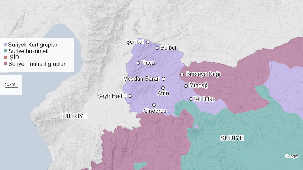 Ocak 2018 Afrin haritası