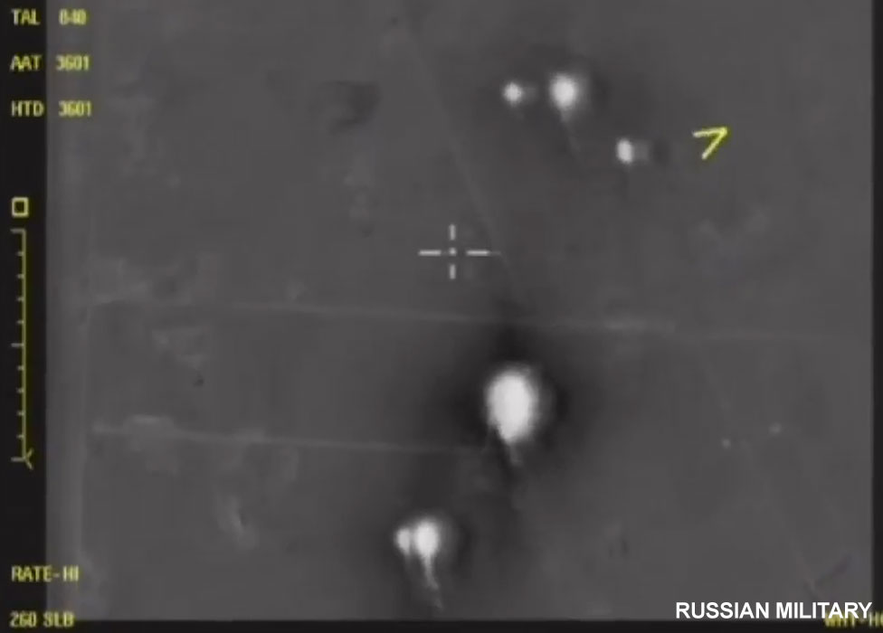 Russian drone footage which allegedly shows damaged areas after strike