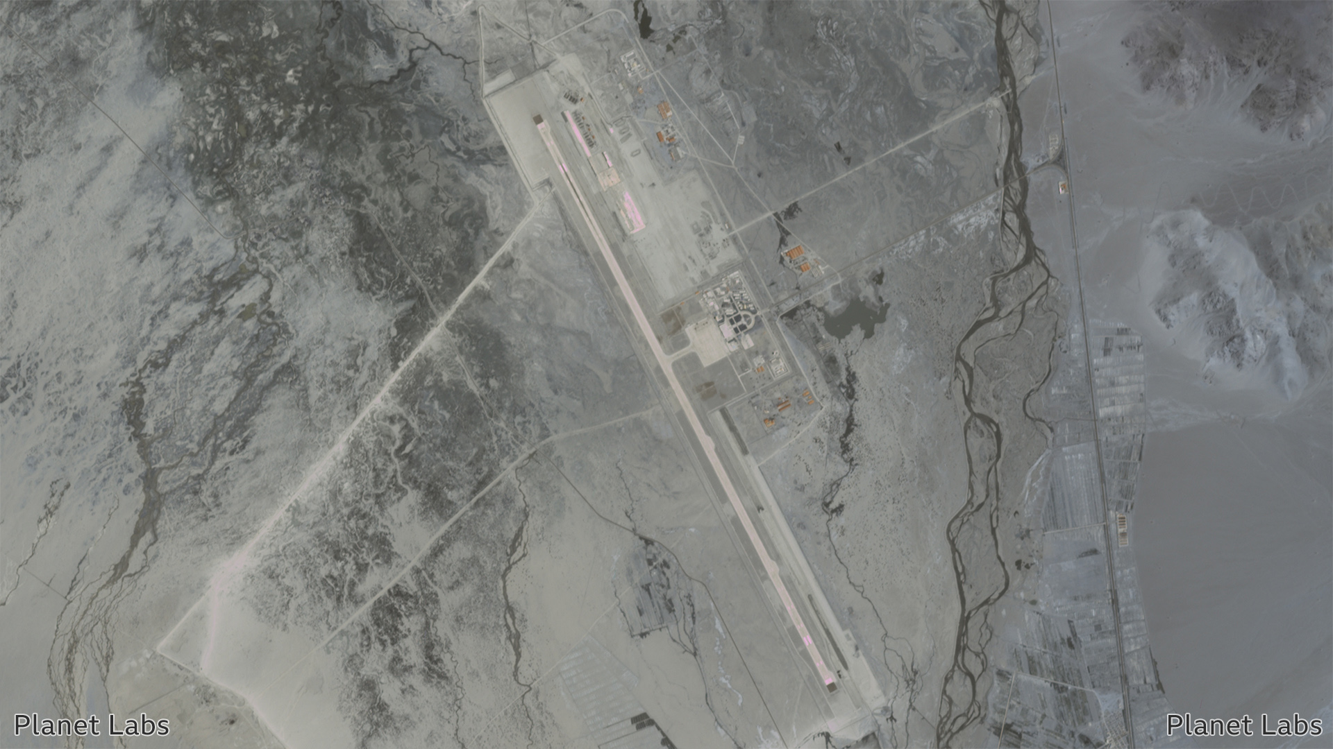 Satellite image of the Ngari Kunsha Airport in China. 2 July 2020.