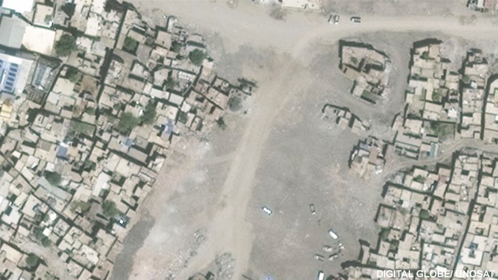 Sur mahallesinin uydu görüntüleri, Temmuz 2016