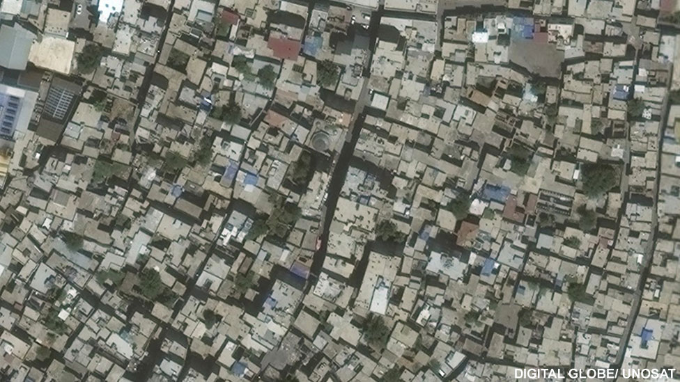 Satellite image of Sur in Turkey, June 2015