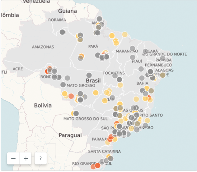 mapa barragens Brumadinho: Brasil tem mais de 300 barragens de mineração que 