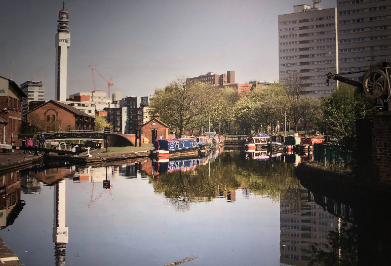View of the Birmingham canal, 2017