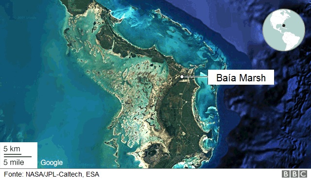 Imagens de satélite das Ilhas Ábaco