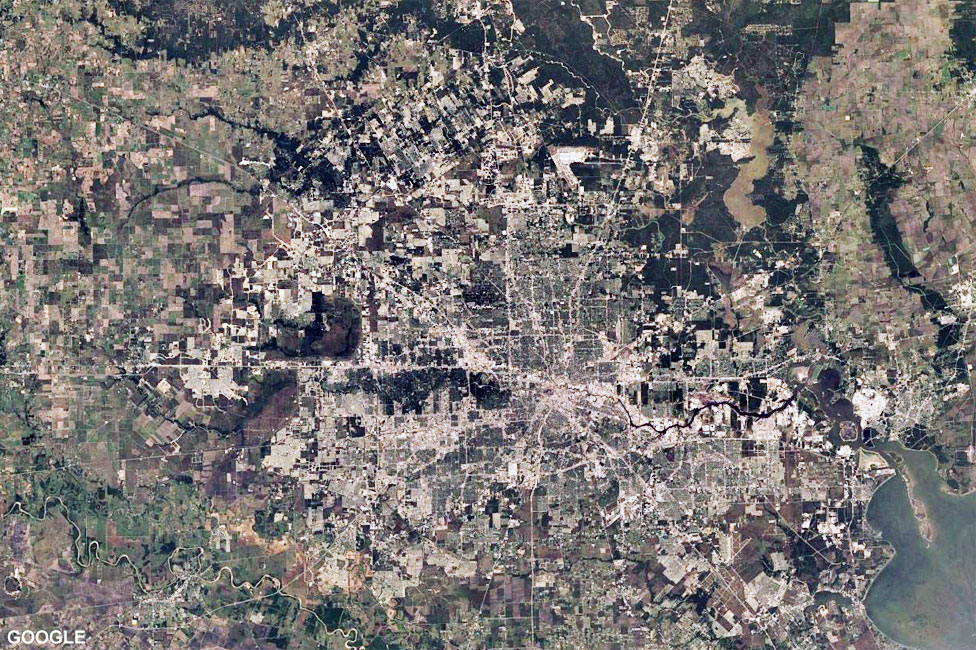 Satellite image of Houston taken in 1984