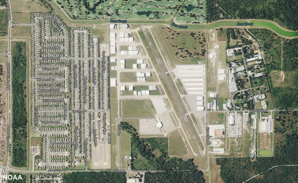 West Houston Airport before the storm