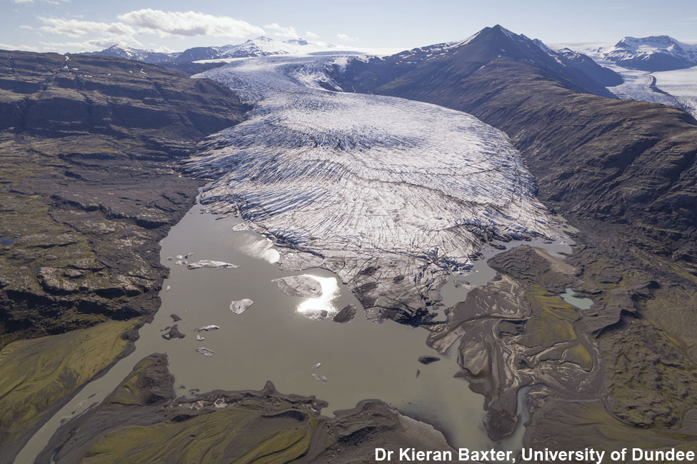 Исландский ледник Скалафеллсйокудль в 2019 году