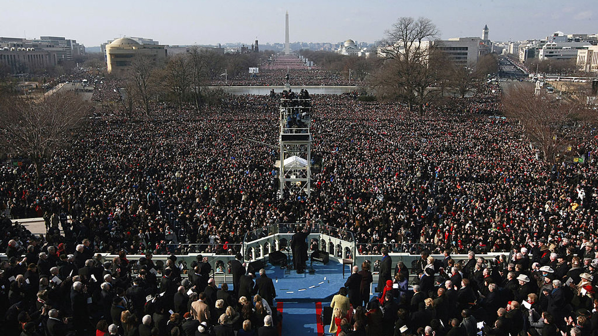 Trump Inauguration Compare 2017 With 2009 Bbc News