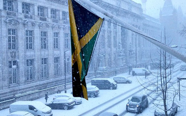 View from the Jamaica High Commission in February 2018