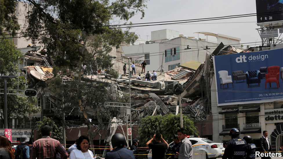 Calle de Ciudad de México después del terremoto