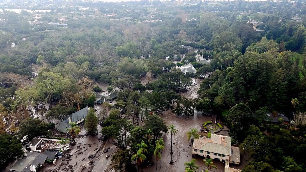 Montecito, East Valley Lane after the mudslides