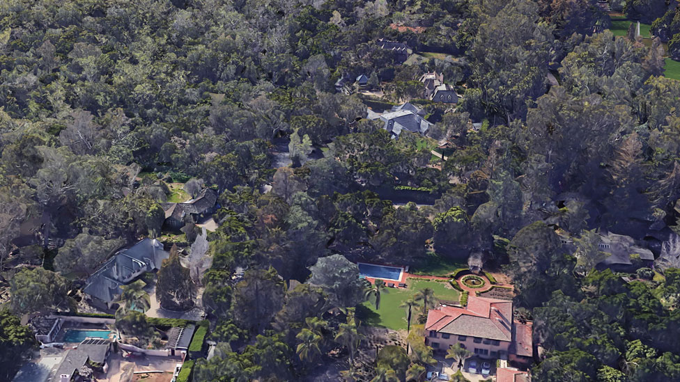 Montecito, East Valley Lane before the mudslides