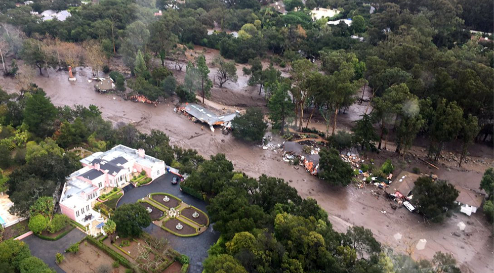 Randall Road Montecito, after mudslides