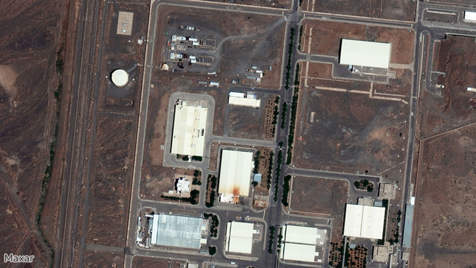 Satellite image showing the nuclear facility in Natanz, Iran, 29 June 2020. Image by Maxar