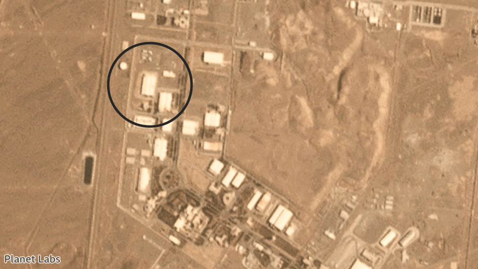 Satellite image showing the nuclear facility in Natanz, Iran, 1 July 2020