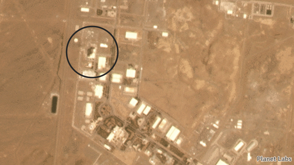 Satellite image showing the nuclear facility in Natanz, Iran, 3 July 2020
